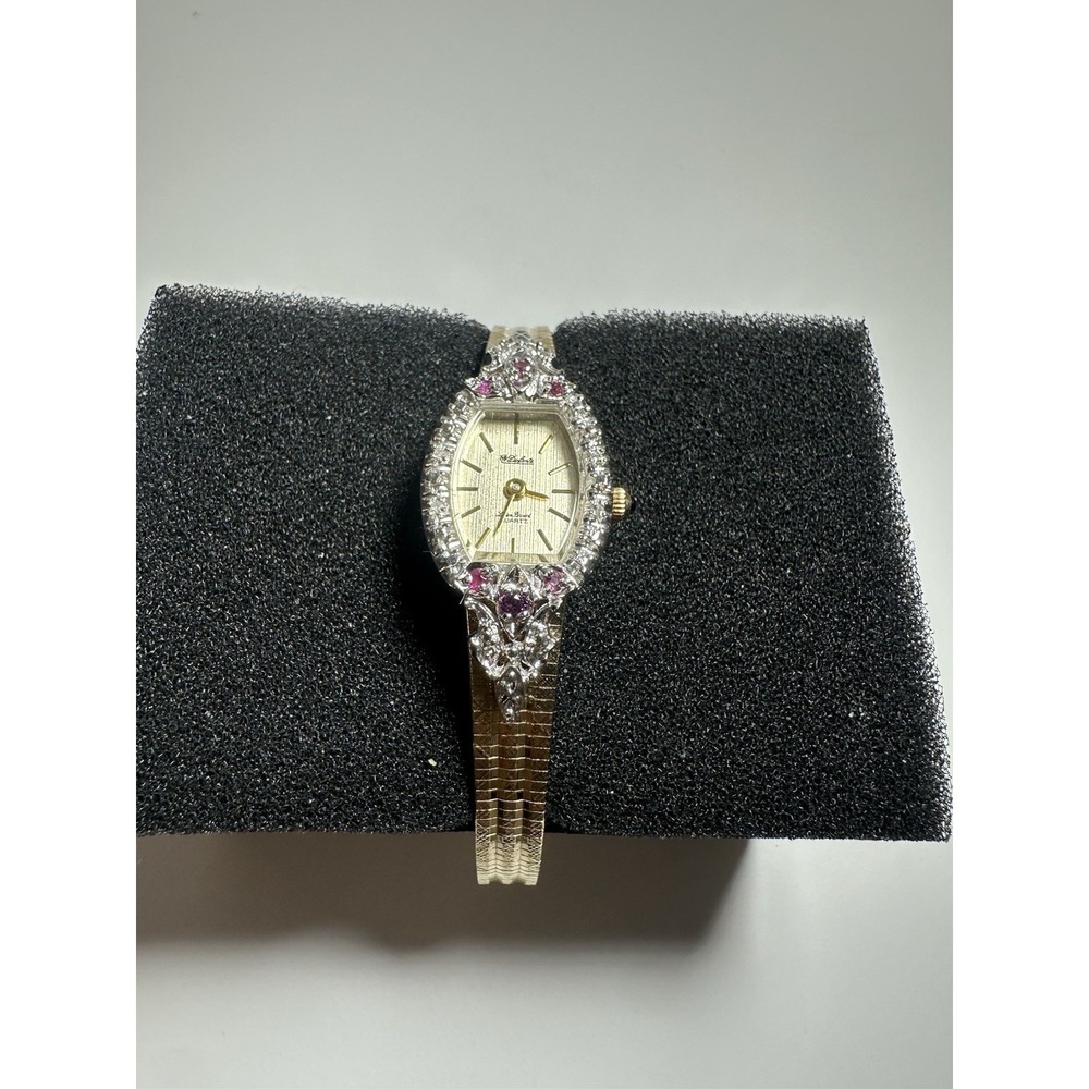 Lucien Piccard Women's Watch Gold Plated with Diamonds, Stainless Steel